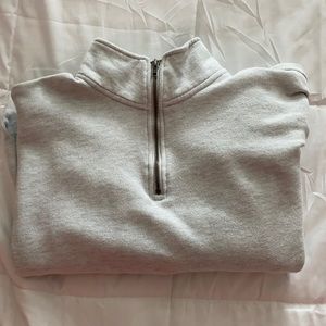 Grey 1/4 zip crewneck